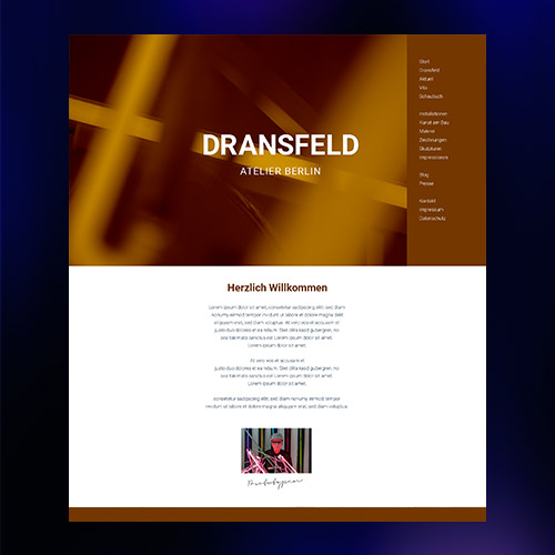 Dransfeld, artist, programmierung, webdesign, gestaltung, designer, webdesigner, werbeagentur, künstlerbetreuung, grafiker