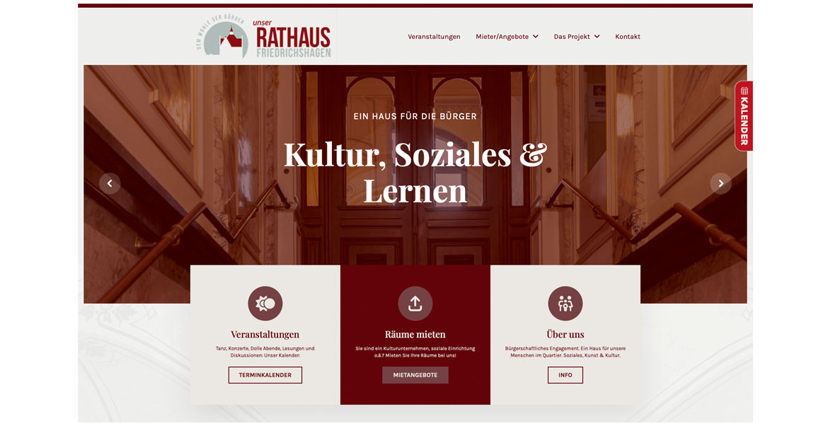 Webprogrammierer soziales Zentrum Kulturhaus