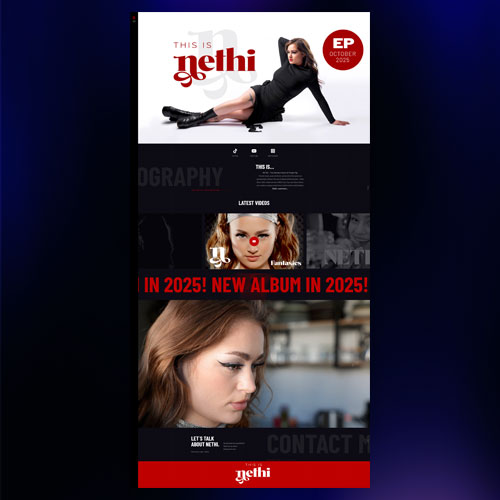 nethi website webdesign cms programmierung musiker